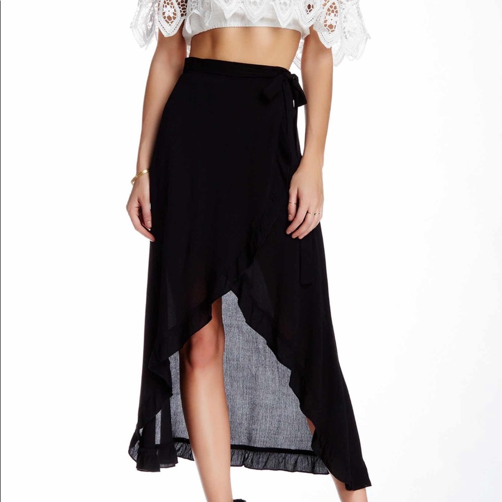 Whyte Eyelash Ruffle Wrap Skirt